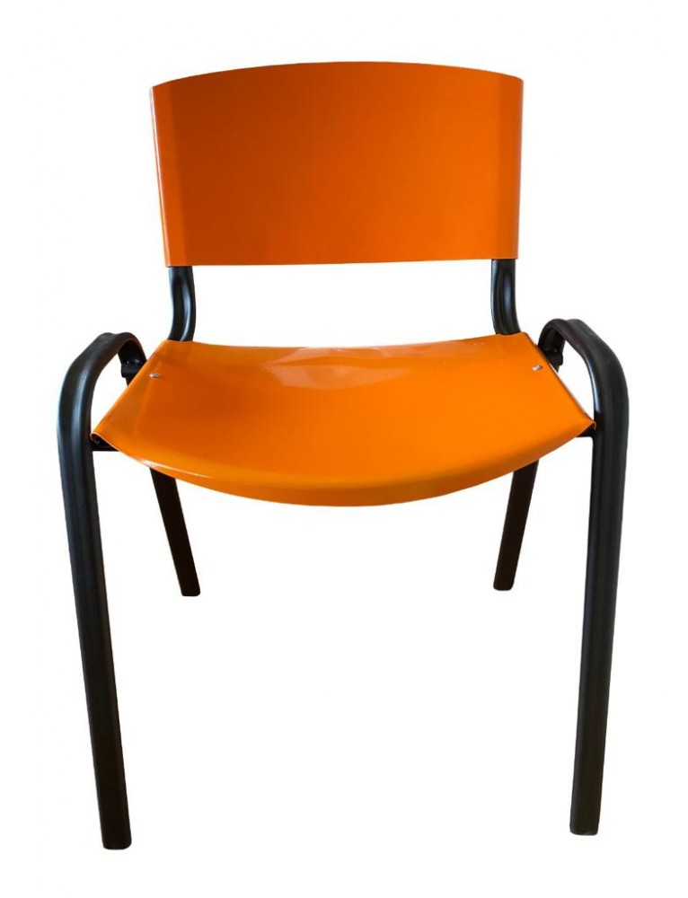 SILLA VISITA ISO, RESPALDO Y ASIENTO METALICO