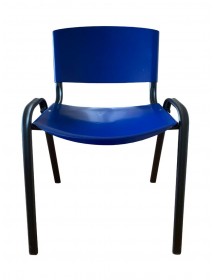 SILLA VISITA ISO, RESPALDO Y ASIENTO METALICO